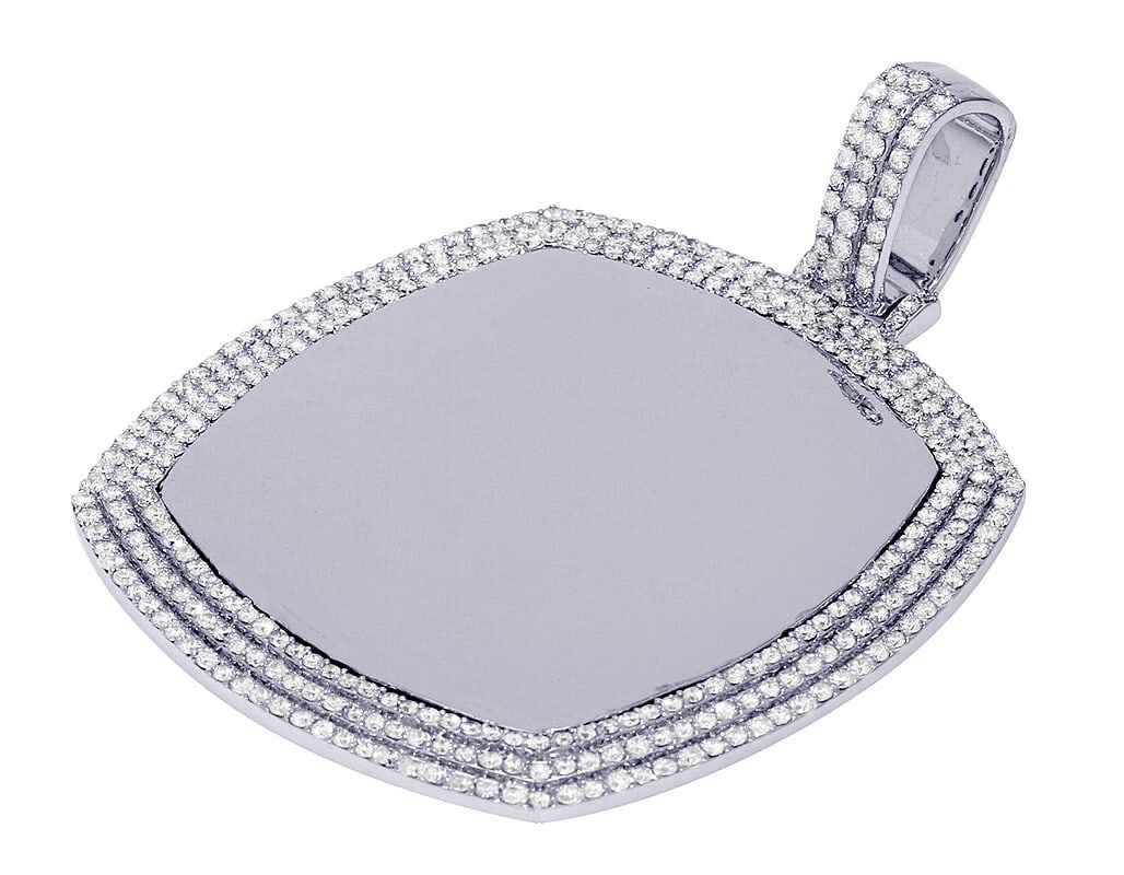 SQUARE REAL DIAMOND MEMORY FRAME PENDANT - 2