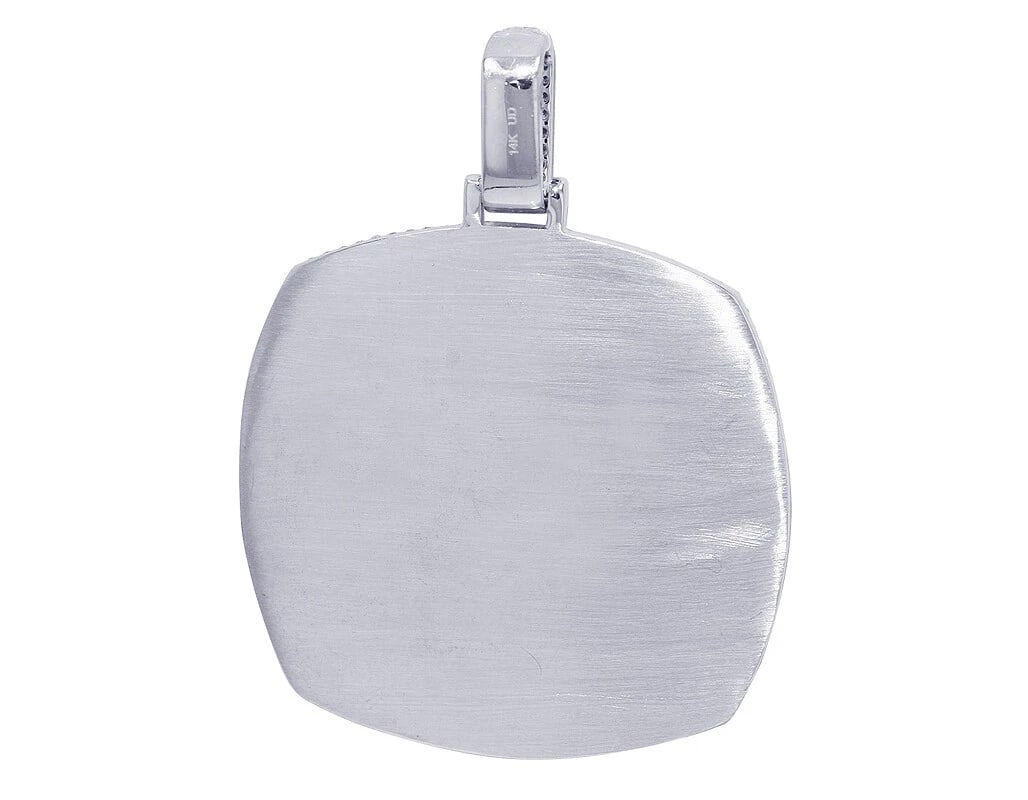 SQUARE REAL DIAMOND MEMORY FRAME PENDANT - 3