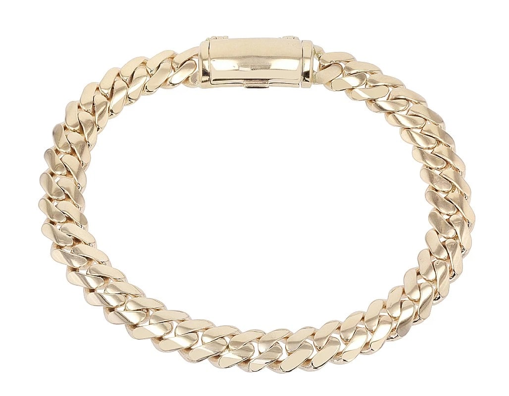 CURB SOLID MIAMI CUBAN LINK CHAIN BRACELET (1 of 2)
