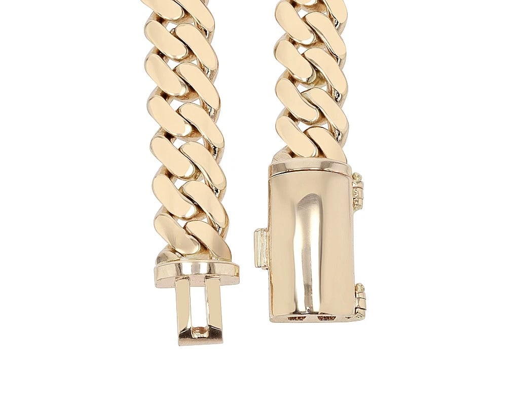 CURB SOLID MIAMI CUBAN LINK CHAIN BRACELET - 2