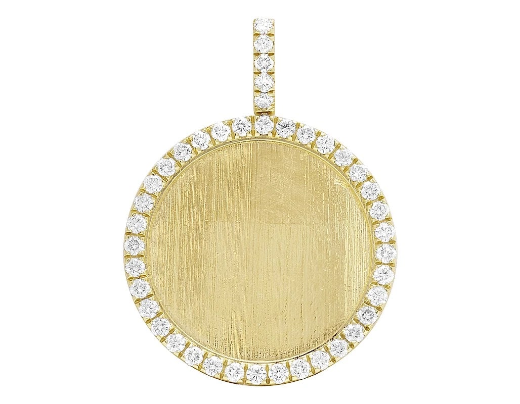 10K GOLD 20 POINTER REAL DIAMOND MEMORY PENDANT (1 of 3)