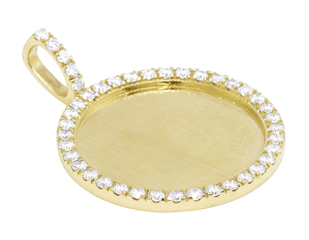 10K GOLD 20 POINTER REAL DIAMOND MEMORY PENDANT - 2