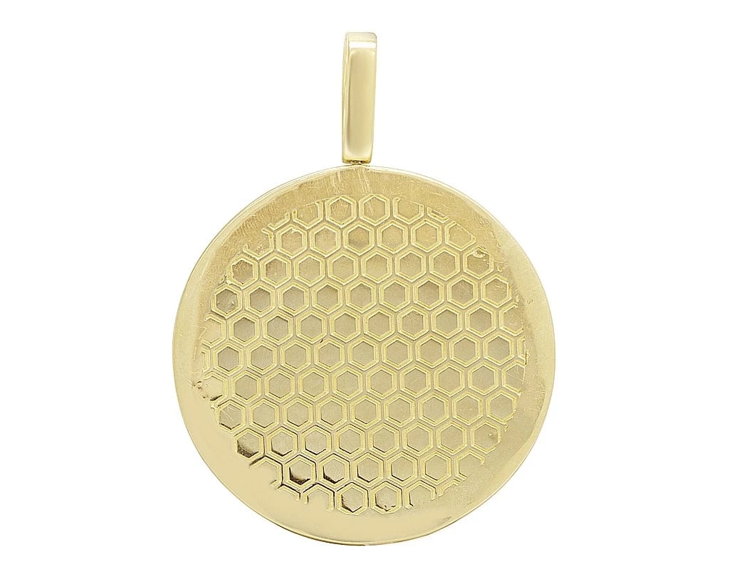 10K GOLD 20 POINTER REAL DIAMOND MEMORY PENDANT - 3