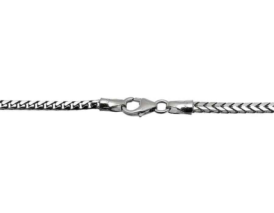 SOLID 10K WHITE GOLD LINK CHAIN NECKLACE - 2