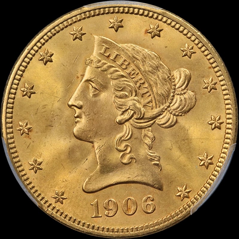 1906-P LIBERTY GOLD $10: 1906-P Liberty Gold $10 Year: 1906 Fineness: 0.9 Composition: Gold Denomination: $10 Country of Origin: United States Accessories: None Accessories Notice: When purchasing pre-owned goods,