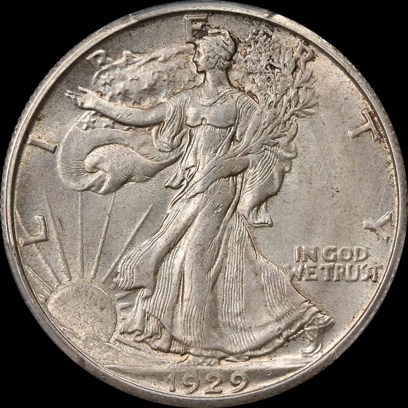 1929-D WALKING LIBERTY HALF: 1929-D Walking Liberty Half Year: 1929 Fineness: None Composition: Silver Denomination: None Country of Origin: United States Accessories: None Accessories Notice: When purchasing pre-owne