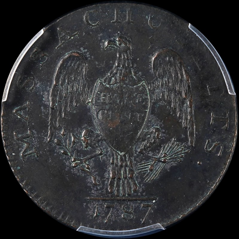 1787 HALF CENT MASSACHUSETTS RYDER - 2