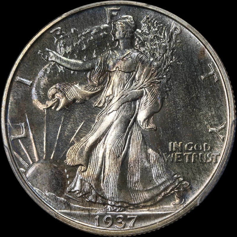 1937 WALKING LIBERTY HALF PROOF: 1937 Walking Liberty Half Proof Year: 1937 Fineness: 0.9 Composition: Silver Denomination: None Country of Origin: United States Accessories: None Accessories Notice: When purchasing pre-o
