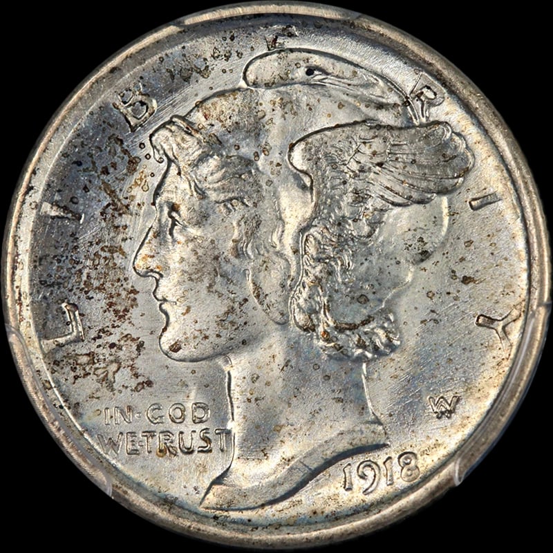 1918-S MERCURY DIME GREAT EYE APPEAL NICE STRIKE: 1918-S Mercury Dime Great Eye Appeal Nice Strike Year: 1918 Fineness: 0.9 Composition: Silver Denomination: None Country of Origin: United States Accessories: None Accessories Notice: When