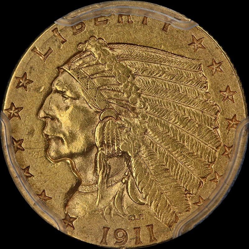 1911-D INDIAN GOLD $2.50: 1911-D Indian Gold $2.50 Year: 1911 Fineness: 0.9 Composition: Gold Denomination: $2.50 Country of Origin: United States Accessories: None Accessories Notice: When purchasing pre-owned goods,