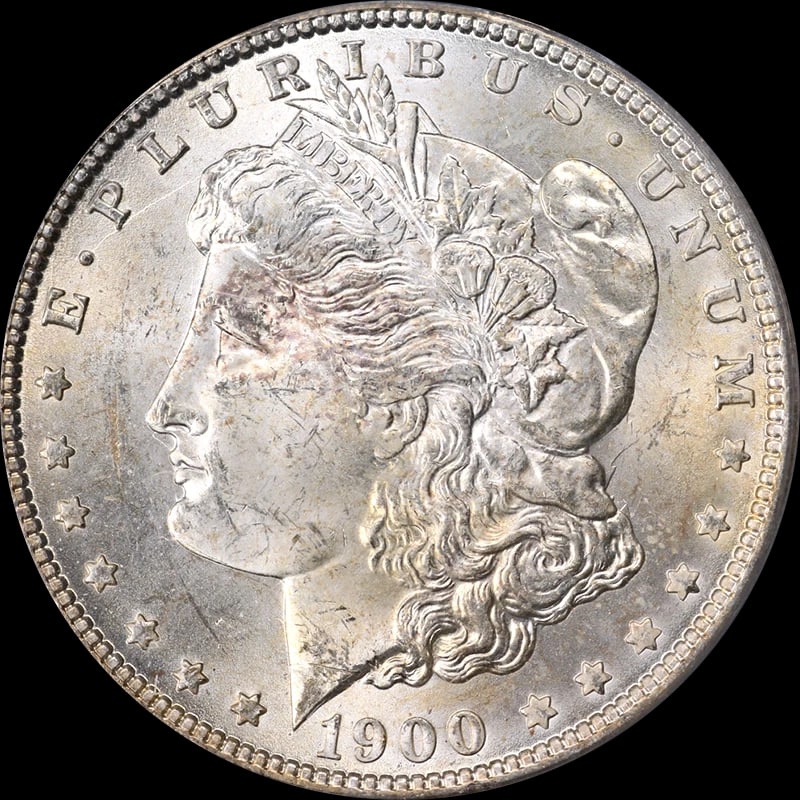 1900-O/CC MORGAN SILVER DOLLAR: 1900-O/CC Morgan Silver Dollar Year: 1900 Fineness: None Composition: Silver Denomination: None Country of Origin: United States Accessories: None Accessories Notice: When purchasing