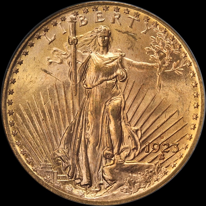 1923-D SAINT-GAUDENS GOLD $20 (1 of 2)