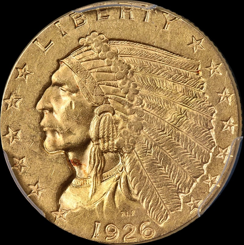 1926 INDIAN GOLD $2.50: 1926 Indian Gold $2.50 Year: 1926 Fineness: 0.9 Composition: Gold Denomination: $2.50 Country of Origin: United States Accessories: None Accessories Notice: When purchasing pre-owned goods,