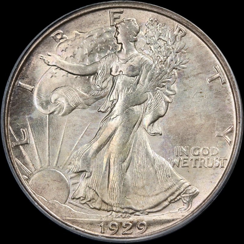 1929-D WALKING LIBERTY HALF: 1929-D Walking Liberty Half Year: 1929 Fineness: 0.9 Composition: Silver Denomination: None Country of Origin: United States Accessories: None Accessories Notice: When purchasing pre-owned