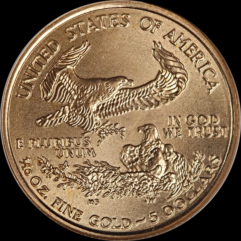 2000 GOLD AMERICAN EAGLE $5 - 2