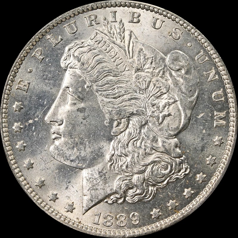 1889-O MORGAN SILVER DOLLAR: 1889-O Morgan Silver Dollar Year: 1889 Fineness: 0.9 Composition: Silver Denomination: None Country of Origin: United States Accessories: None Accessories Notice: When purchasing pre-owned