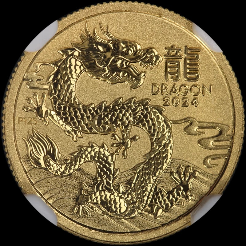2024 AUSTRALIA GOLD $15 YEAR OF THE DRAGON: 2024 Australia Gold $15 Year of the Dragon Year: 2024 Fineness: 0.9999 Composition: Gold Denomination: $15 Country of Origin: Australia Accessories: None Accessories Notice: When purchasin
