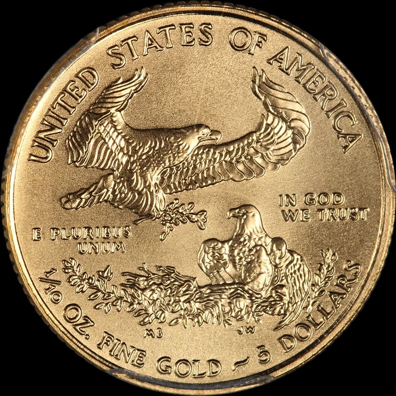 2018 GOLD AMERICAN EAGLE $5 - 2