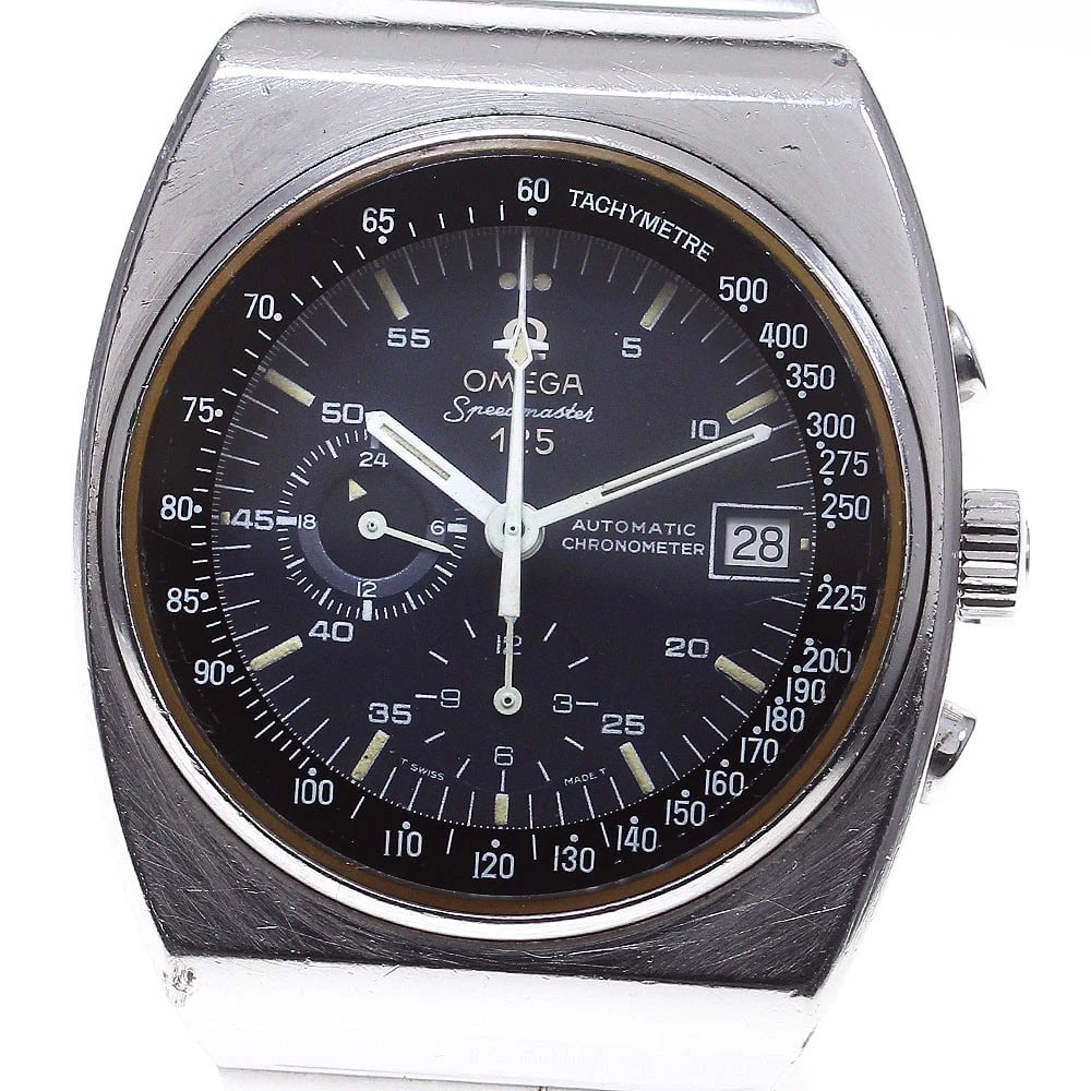 OMEGA SPEEDMASTER WATCH: OMEGA Speedmaster Watch Brand: OMEGA Type: Wristwatch Material: Band Material Stainless Steel, Case Material Stainless Steel Color: Band Color Silver, Dial Color black, Case Color Silver Size: Cas