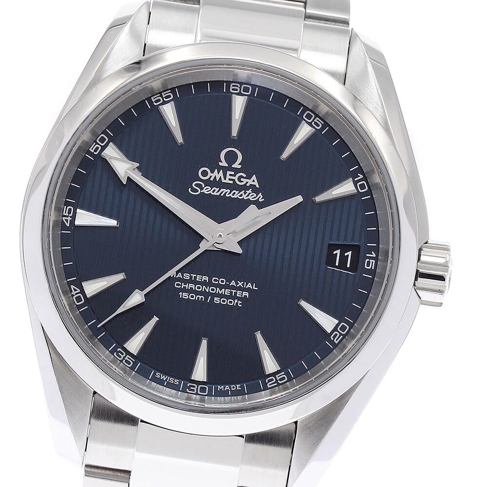 OMEGA SEAMASTER AQUA TERRA WATCH: OMEGA Seamaster Aqua Terra Watch Brand: OMEGA Type: Wristwatch Material: Band Material Stainless Steel, Case Material Stainless Steel Color: Band Color Silver, Dial Color Navy, Case Color