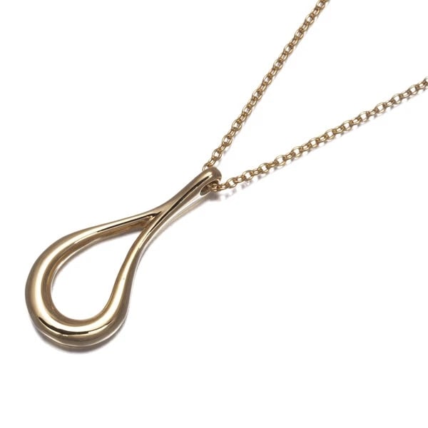 TIFFANY&CO. NECKLACE OPEN TEARDROP 18K 750 YELLOW GOLD: Tiffany&Co. Necklace Open Teardrop 18K 750 Yellow Gold Brand: Tiffany & Co. Type: Necklace Material: 18K / 750 / Yellow Gold Color: Yellow Gold Size: Necklace length: 41cm Pendant size: 16.8 x