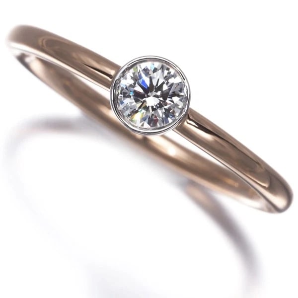 TIFFANY&CO. RING DIAMOND BEZET 18K RG/PT 950: Tiffany&Co. Ring Diamond Bezet 18K RG/Pt 950 Brand: Tiffany & Co. Type: Ring Material: 18K / 750 / Rose Gold 950 / Platinum Main Stone/Creation Natural Color: Rose Gold Size: US 4.25 - 4.5 