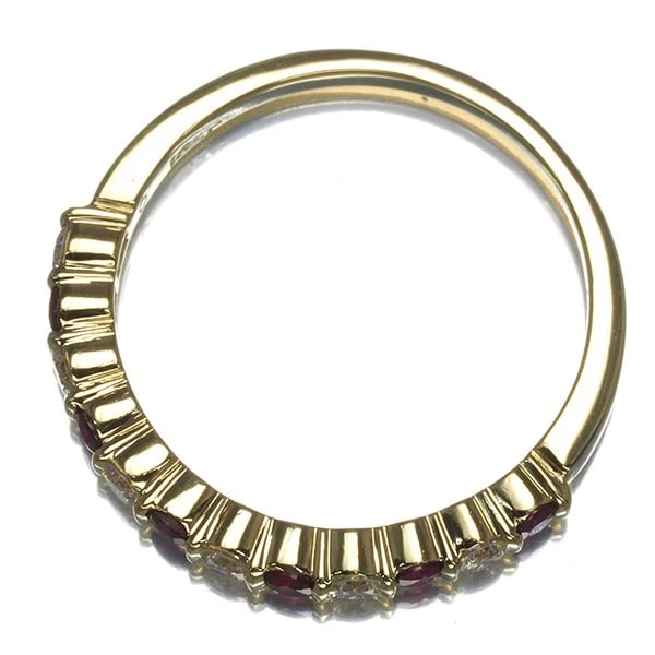 TIFFANY&CO. RING RUBY DIAMOND HALF ETERNITY - 3