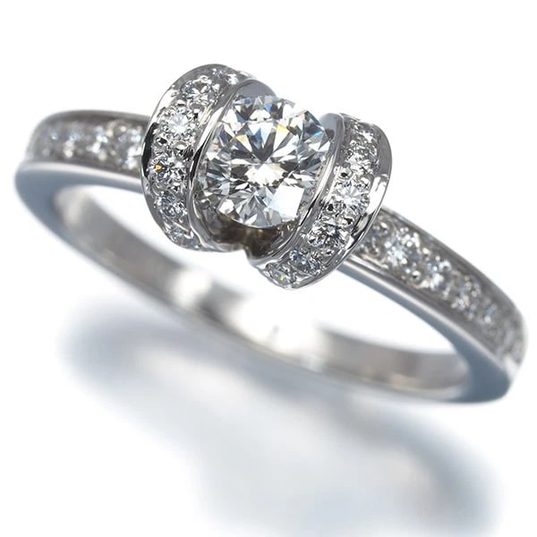 TIFFANY&CO. RING DIAMOND RIBBON: Tiffany&Co. Ring Diamond Ribbon Brand: Tiffany & Co. Type: Ring Material: 950 / Platinum Main Stone/Creation Natural Color: Platinum Size: US 5.75 - 6 Accessories: None Accessories Notice: