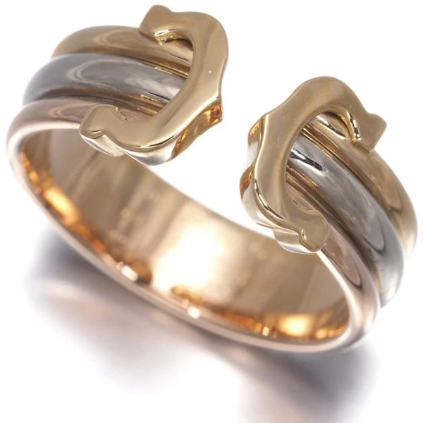 CARTIER RING 2C DOUBLE C C2 3COLOR SM (1 of 3)