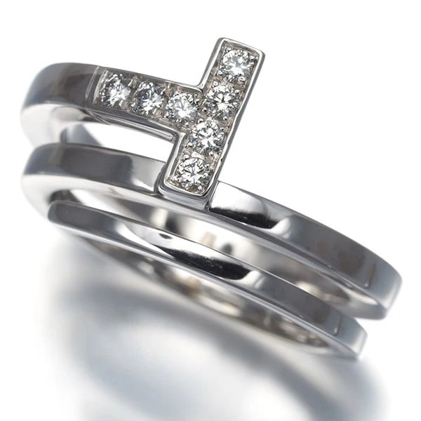TIFFANY&CO. RING DIAMOND TIFFANY T SQUARE: Tiffany&Co. Ring Diamond Tiffany T Square Brand: Tiffany & Co. Type: Ring Material: 18K / 750 / White Gold Main Stone/Creation Natural Color: White Gold Size: US 5 Accessories: None