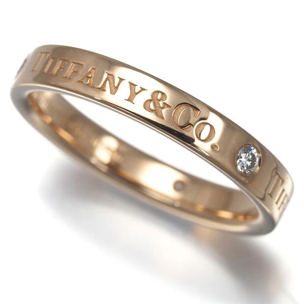 TIFFANY&CO. RING DIAMOND FLAT BAND 3P: Tiffany&Co. Ring Diamond Flat Band 3P Brand: Tiffany & Co. Type: Ring Material: 18K / 750 / Rose Gold Main Stone/Creation Natural Color: Rose Gold Size: US 5.25 - 5.5 Accessories: None