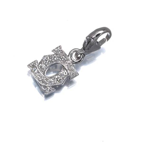 CARTIER PENDANT DIAMOND ENTRELACES CHARM 18K: Cartier Pendant Diamond Entrelaces Charm 18K Brand: Cartier Type: Pendant Material: 18K / 750 / White Gold Main Stone/Creation Natural Color: White Gold Size: Design size: 8.2 x 7.3mm Total length
