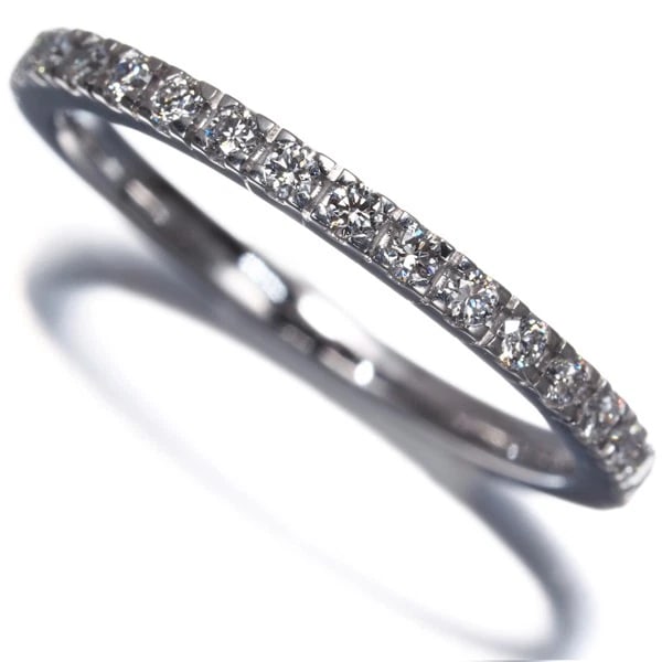 BVLGARI RING DIAMOND ROMA AMOR WEDDING HALF ETERNITY: BVLGARI Ring Diamond Roma Amor Wedding Half Eternity Brand: BVLGARI Type: Ring Material: 18K / 750 / White Gold Main Stone/Creation Natural Color: White Gold Size: US 3.75 Accessories: None