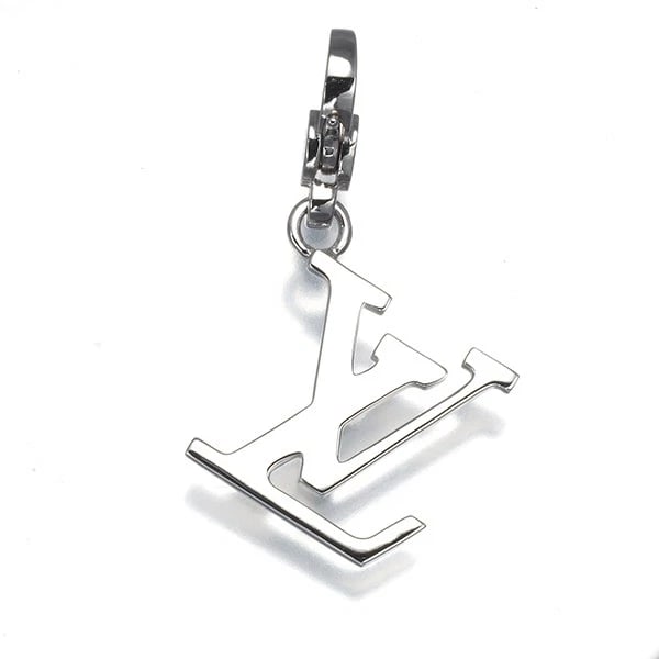 LOUIS VUITTON PENDANT LV CHARM 18K: Louis Vuitton Pendant LV Charm 18K Brand: Louis Vuitton Type: Pendant Material: 18K / 750 / White Gold Color: White Gold Size: Design size: 16.4 x 17.3mm Total length of the pendant including
