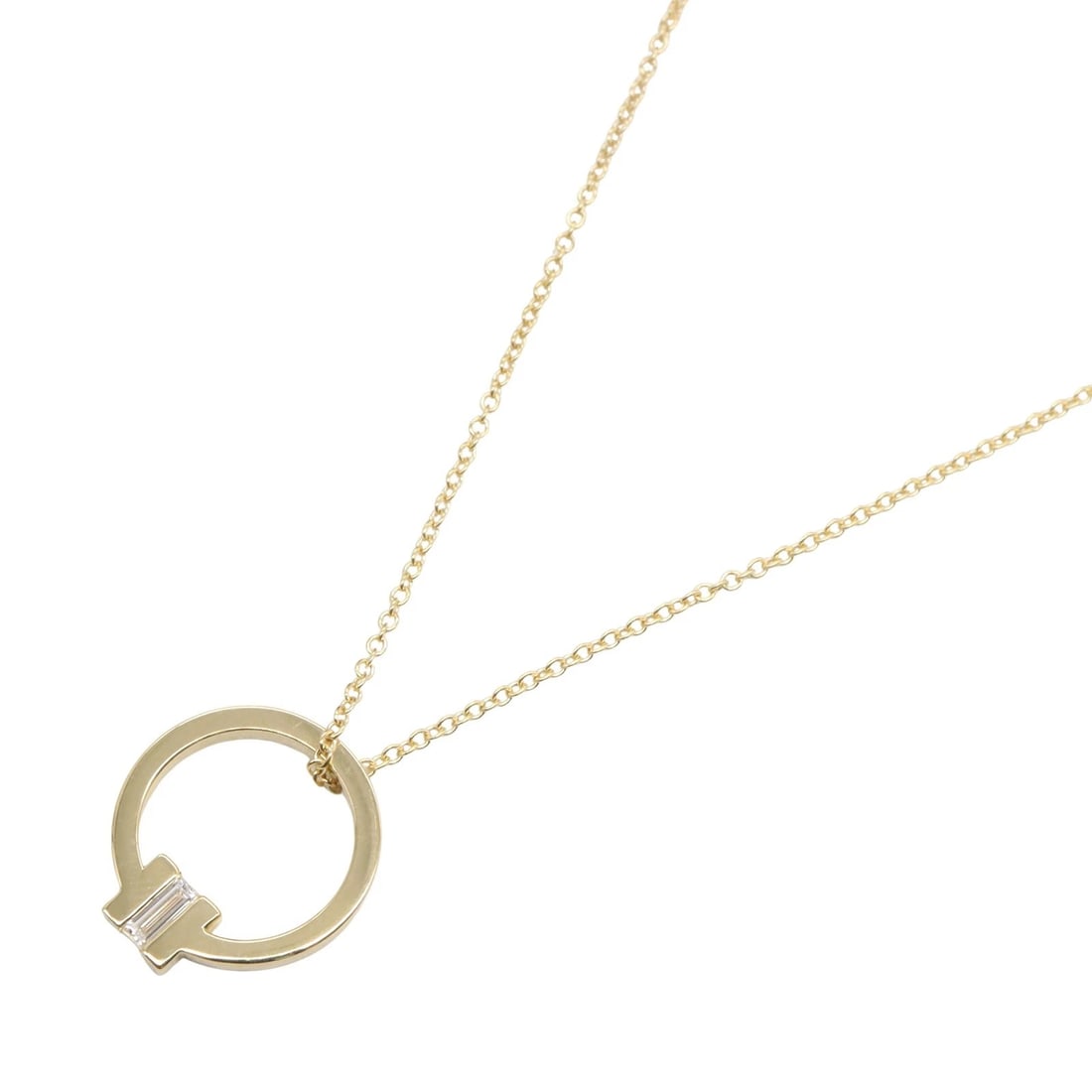 TIFFANY?CO T SQUARE DIAMOND NECKLACE 18KYG: TIFFANY?CO T Square Diamond Necklace 18KYG Brand: TIFFANY?CO Type: Necklace Material: K18 (Yellow Gold) Main Stone/Creation Natural Color: Yellow Gold Size: Size Neck rotation?40/45cm(15.7") Motif