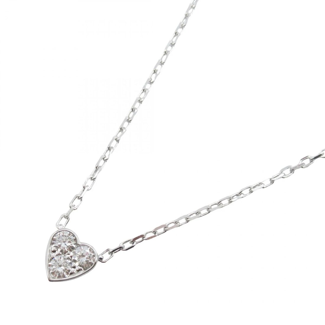 CARTIER MINI HEART OF DIAMOND NECKLACE PENDANT: CARTIER Mini Heart of Diamond Necklace Pendant Brand: CARTIER Type: Necklace Material: K18WG?White Gold? Color: White Gold Size: Size Neck rotation?38/40cm(15.0") Motif W?6mm x H?6mm(0.2" x 0.2")