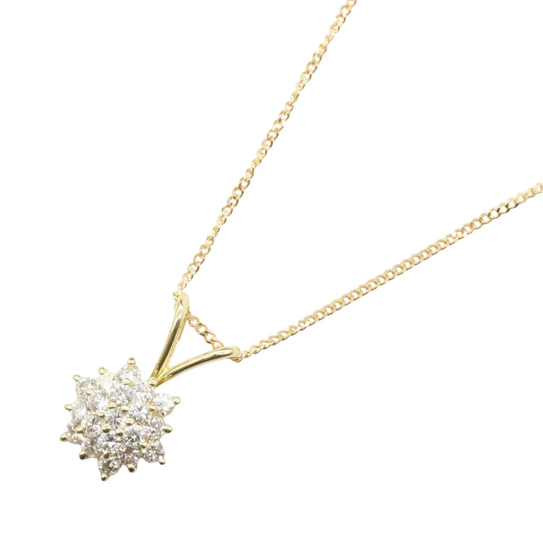 JEWELRY DIAMOND NECKLACE PENDANT 18KYG (1 of 3)