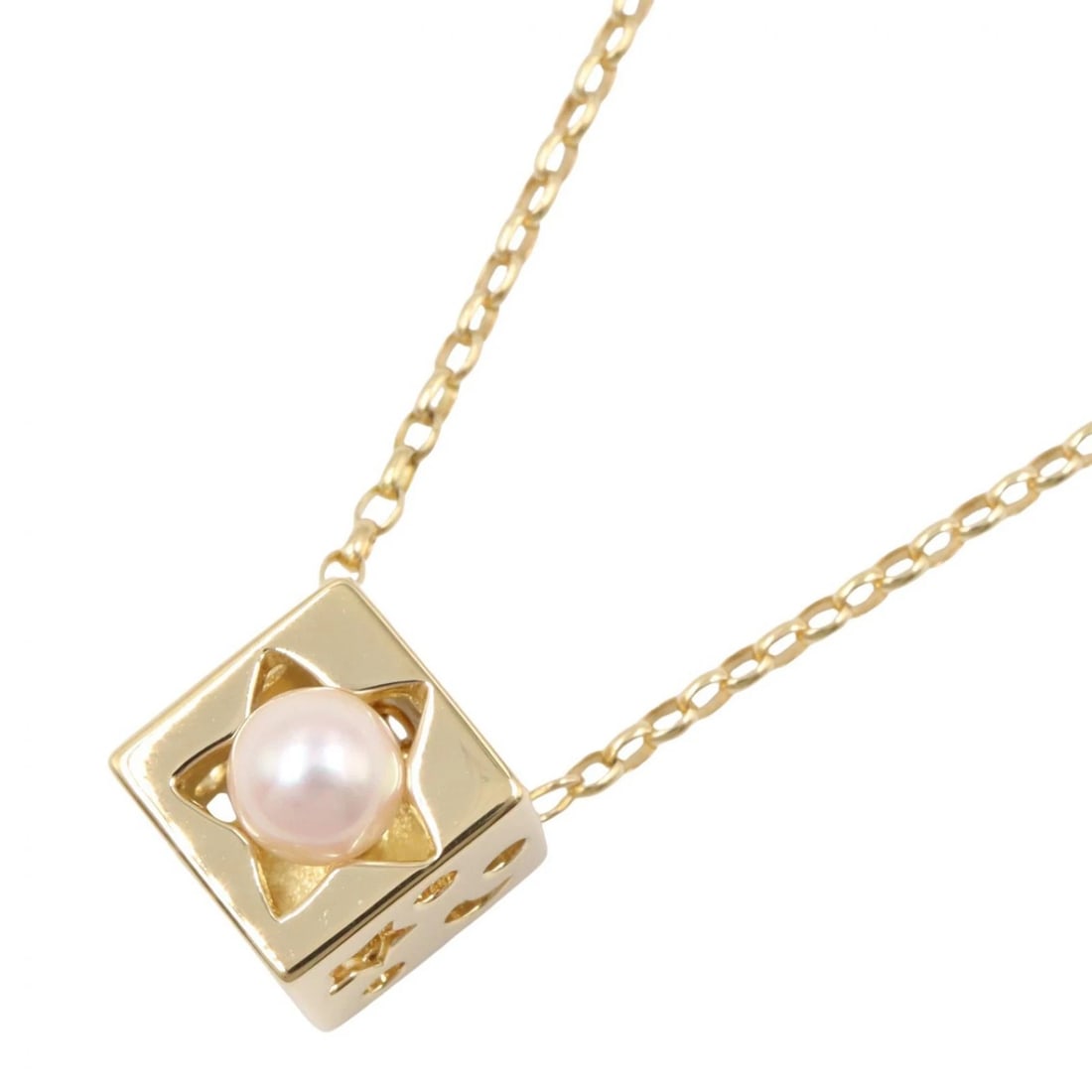 MIKIMOTO PEARL NECKLACE PENDANT 18KYG WHITE: MIKIMOTO Pearl Necklace Pendant 18KYG White Brand: MIKIMOTO Type: Necklace Material: K18 (Yellow Gold) Color: Yellow Gold Size: Size Neck rotation?39.5cm(15.6") Motif W?9mm x H?9mm(0.4" x 0.4") A