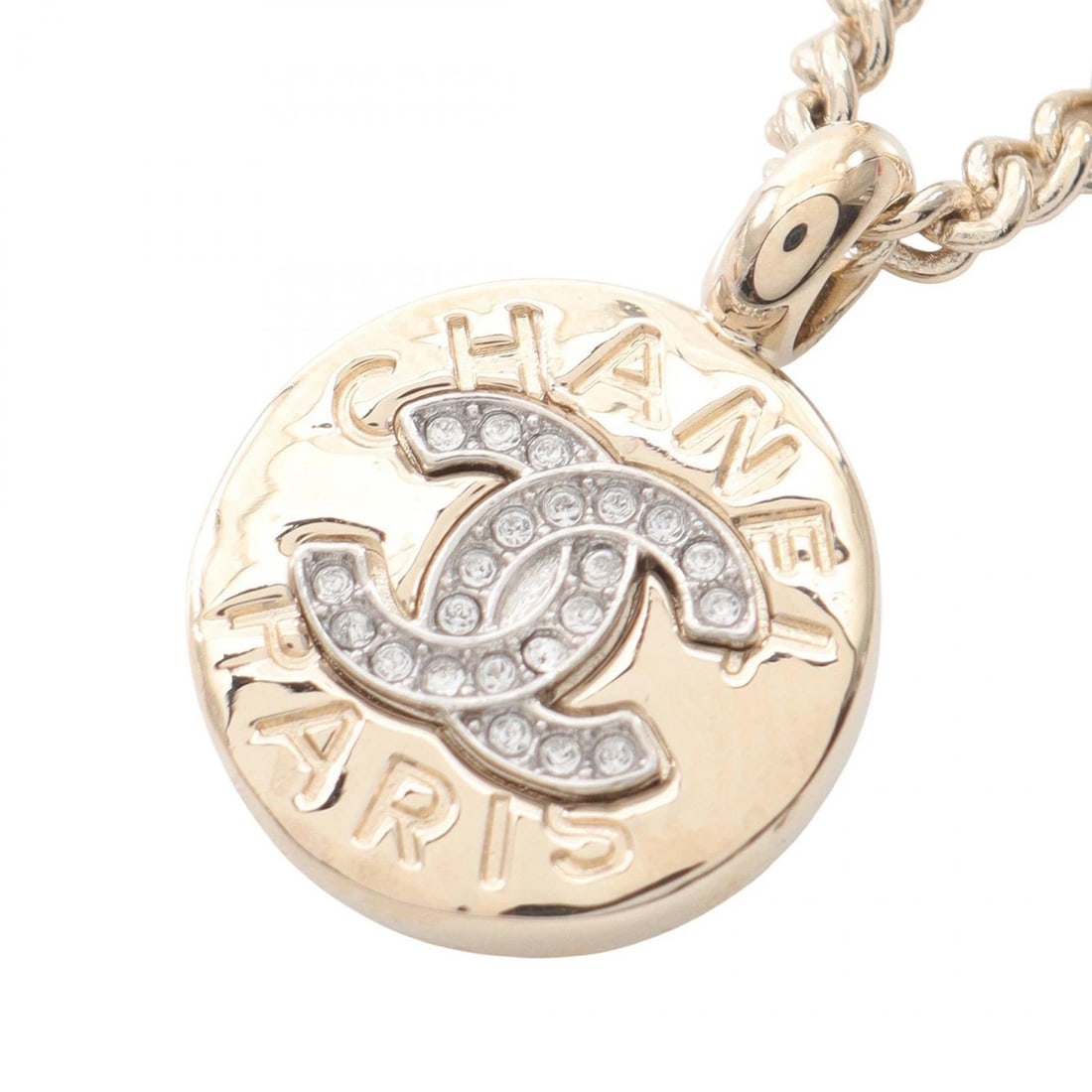 CHANEL COCO MARK NECKLACE PENDANT GOLD PLATED: CHANEL COCO Mark Necklace Pendant Gold Plated Brand: CHANEL Type: Necklace Material: Gold Plated Color: None Size: Size Neck rotation?41~59cm(16.1") Motif W?15mm x H?15mm(0.6" x 0.6") Accessories