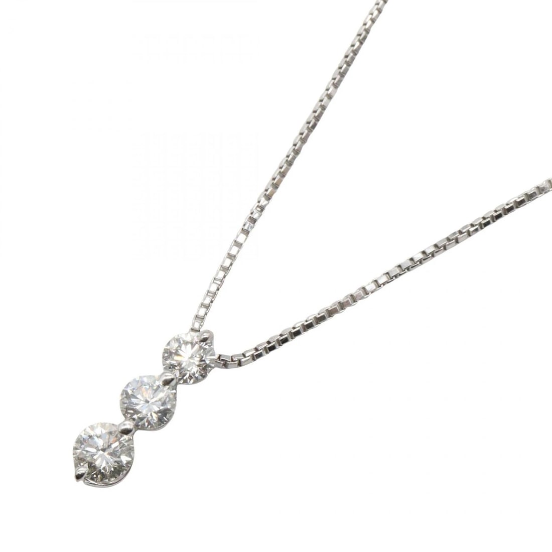 JEWELRY DIAMOND NECKLACE PENDANT PT900: JEWELRY Diamond Necklace Pendant Pt900 Brand: JEWELRY Type: Necklace Material: Pt900 Platinum Main Stone/Creation Natural Color: Platinum Size: Size Neck rotation?36.5~40.5cm(14.4") Motif W?4mm x