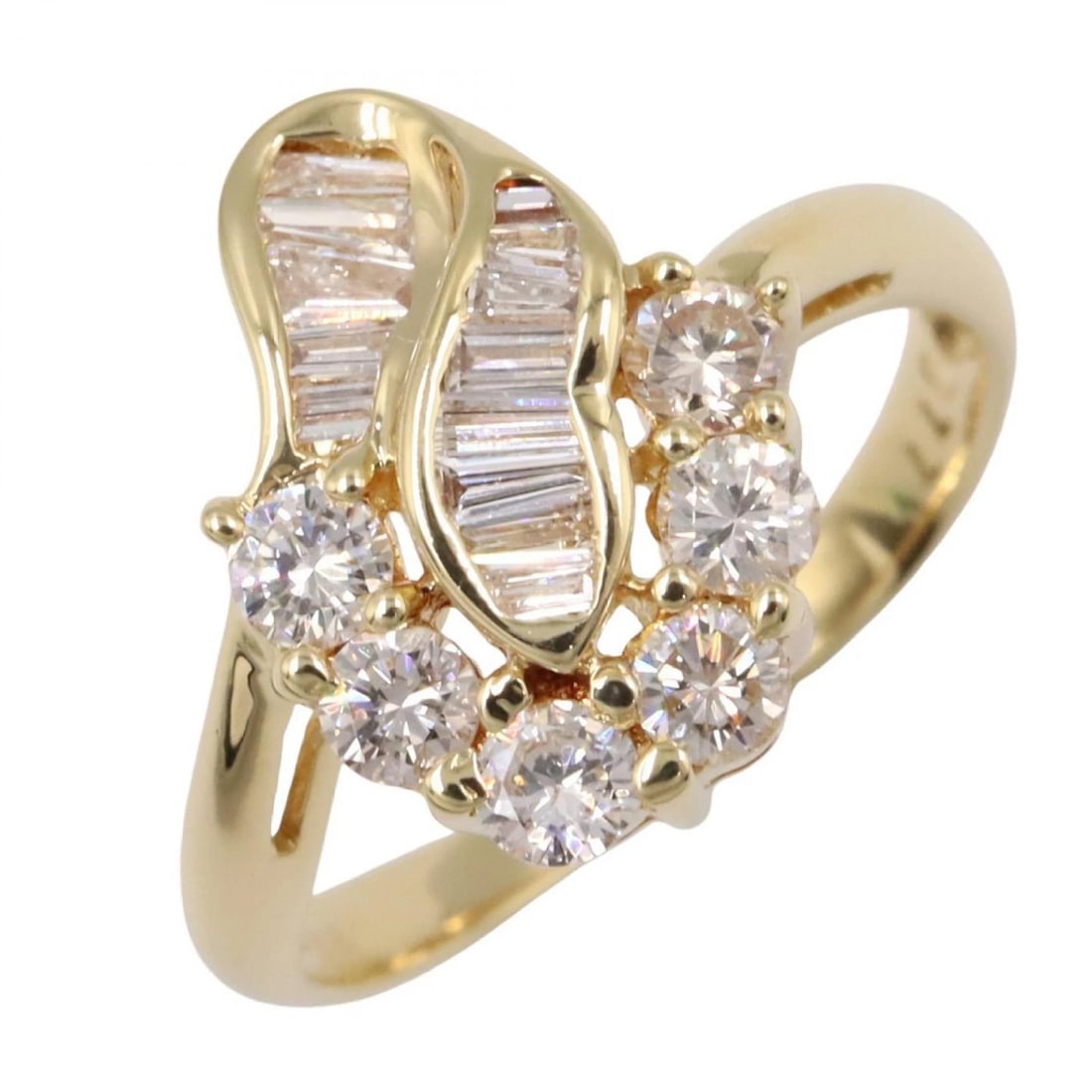 JEWELRY DIAMOND RING 18KYG YELLOW GOLD: JEWELRY Diamond Ring 18KYG Yellow Gold Brand: JEWELRY Type: Ring Material: K18 (Yellow Gold) Color: Yellow Gold Size: 5.25 US Accessories: None Accessories Notice: When purchasing pre-owne