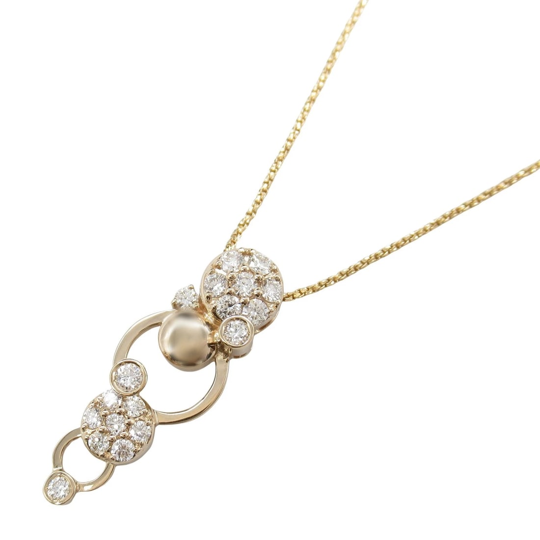 JEWELRY DIAMOND NECKLACE PENDANT 18KPG PINK ROSE GOLD (1 of 3)