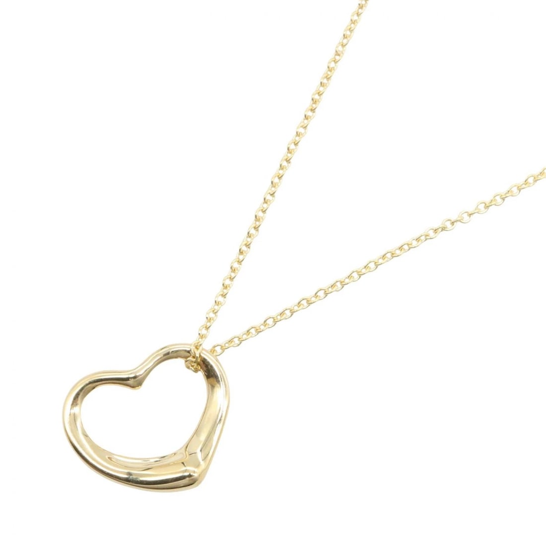 TIFFANY?CO OPEN HEART SMALL NECKLACE PENDANT 18KYG: TIFFANY?CO Open Heart Small Necklace Pendant 18KYG Brand: TIFFANY?CO Type: Necklace Material: K18 (Yellow Gold) Color: Yellow Gold Size: Size Neck rotation?40.5cm(15.9") Motif W?15mm x H?12mm(0.6"
