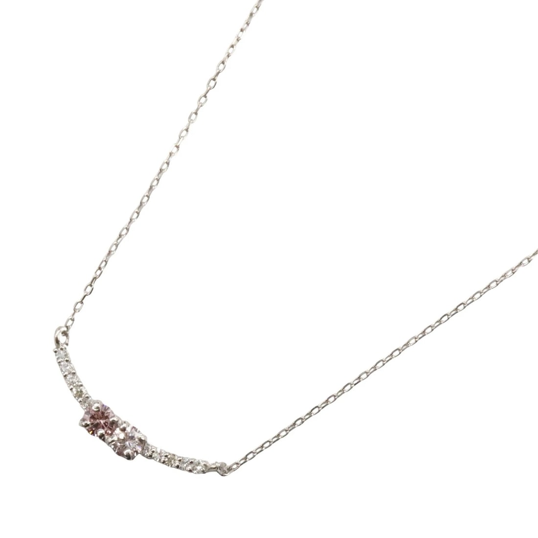 JEWELRY DIAMOND NECKLACE PENDANT PT850 PLATINUM PINK (1 of 3)