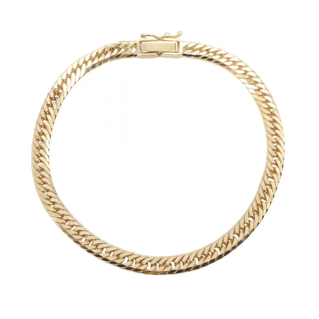 JEWELRY TRIPLE 8 SIDE FLAT LINK CURB CHAIN BRACELET (1 of 4)