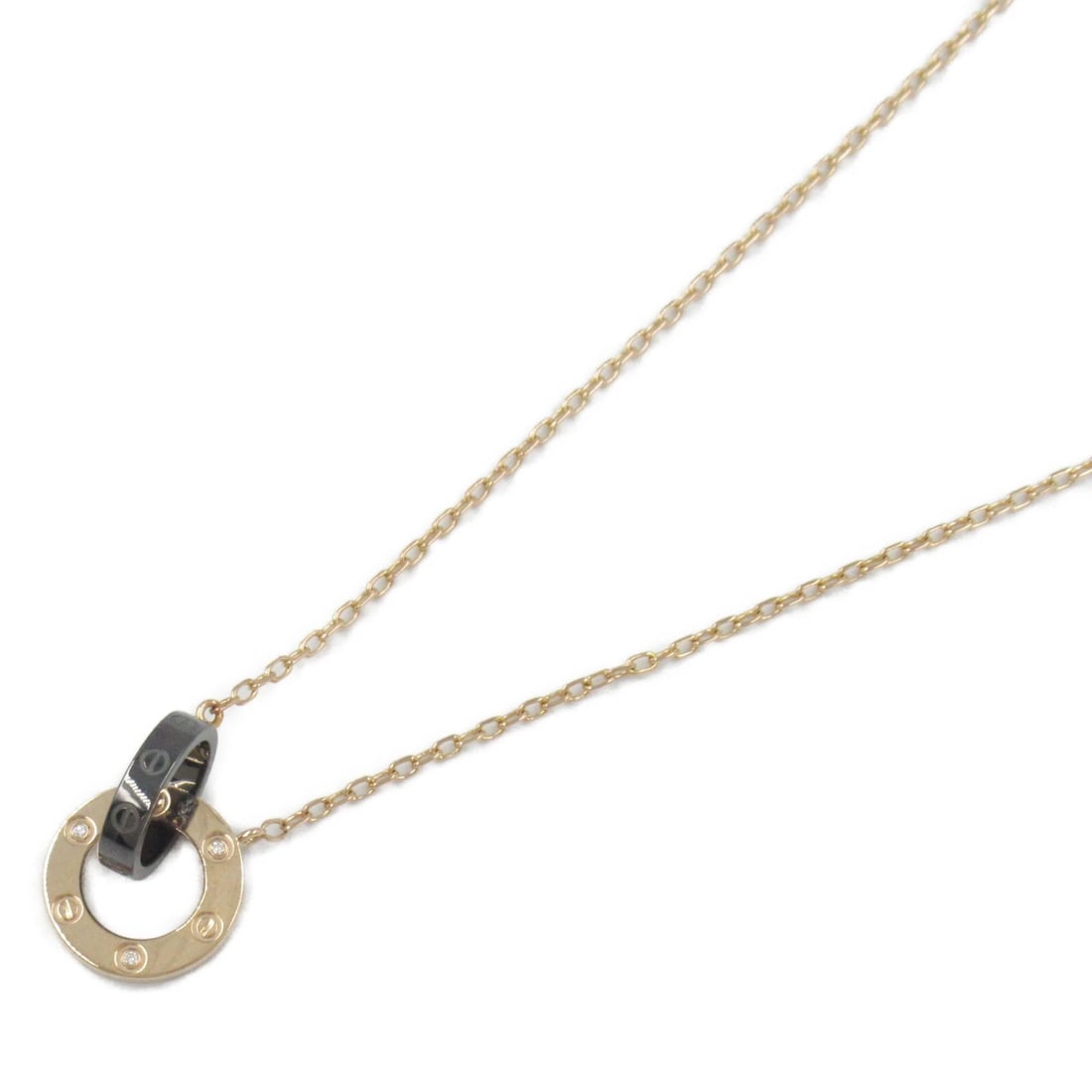 CARTIER LOVE NECKLACE DIAMOND CERAMIC 18KPG PINK ROSE GOLD: CARTIER Love Necklace Diamond Ceramic 18KPG Pink Rose Gold Brand: CARTIER Type: Necklace Material: K18PG?Rose Gold? Main Stone/Creation Natural Color: Rose Gold Size: Size Neck rotation?47.5/50.5c