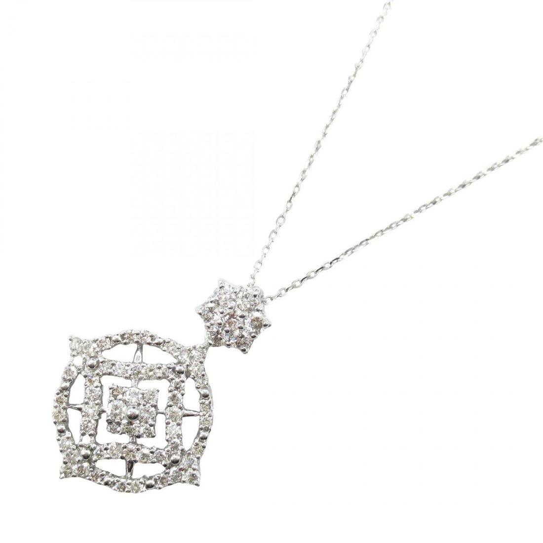 JEWELRY DIAMOND NECKLACE 18KWG WHITE GOLD (1 of 3)
