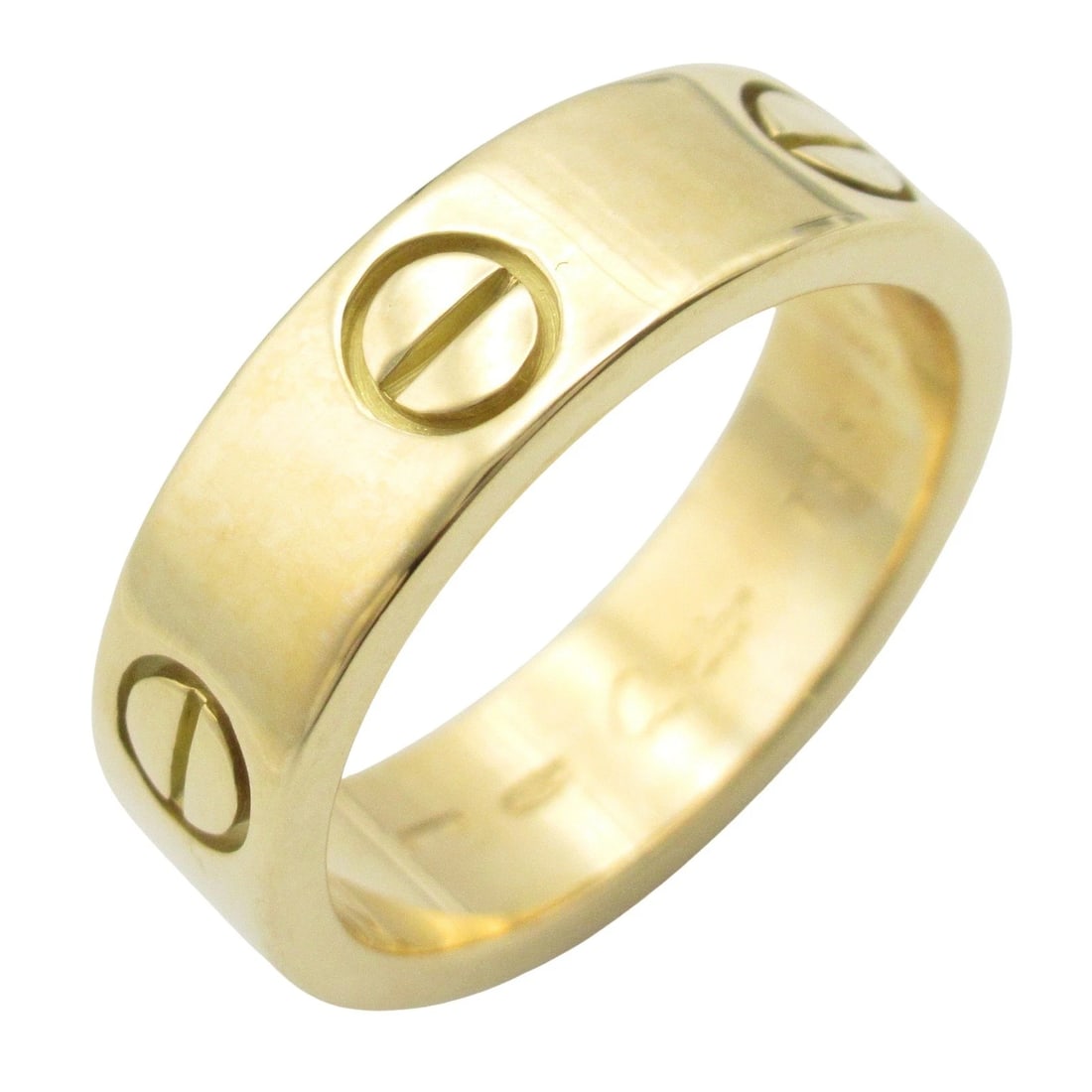 CARTIER LOVE RING 18KYG YELLOW GOLD: CARTIER Love Ring 18KYG Yellow Gold Brand: CARTIER Type: Ring Material: K18 (Yellow Gold) Color: Yellow Gold Size: 5.25 - 5.5 US Accessories: None Accessories Notice: When purchasing pre-o