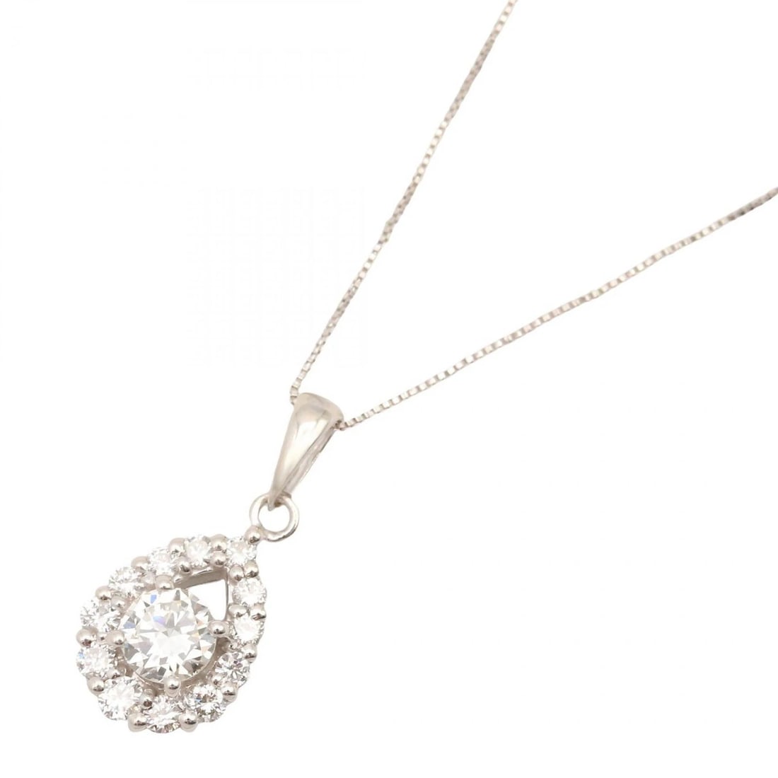 JEWELRY DIAMOND NECKLACE 18KWG: JEWELRY Diamond Necklace 18KWG Brand: JEWELRY Type: Necklace Material: K18WG?White Gold? Main Stone/Creation Natural Color: White Gold Size: Size Neck rotation?37.5/41cm(14.8") Motif W?8.3mm x H?1