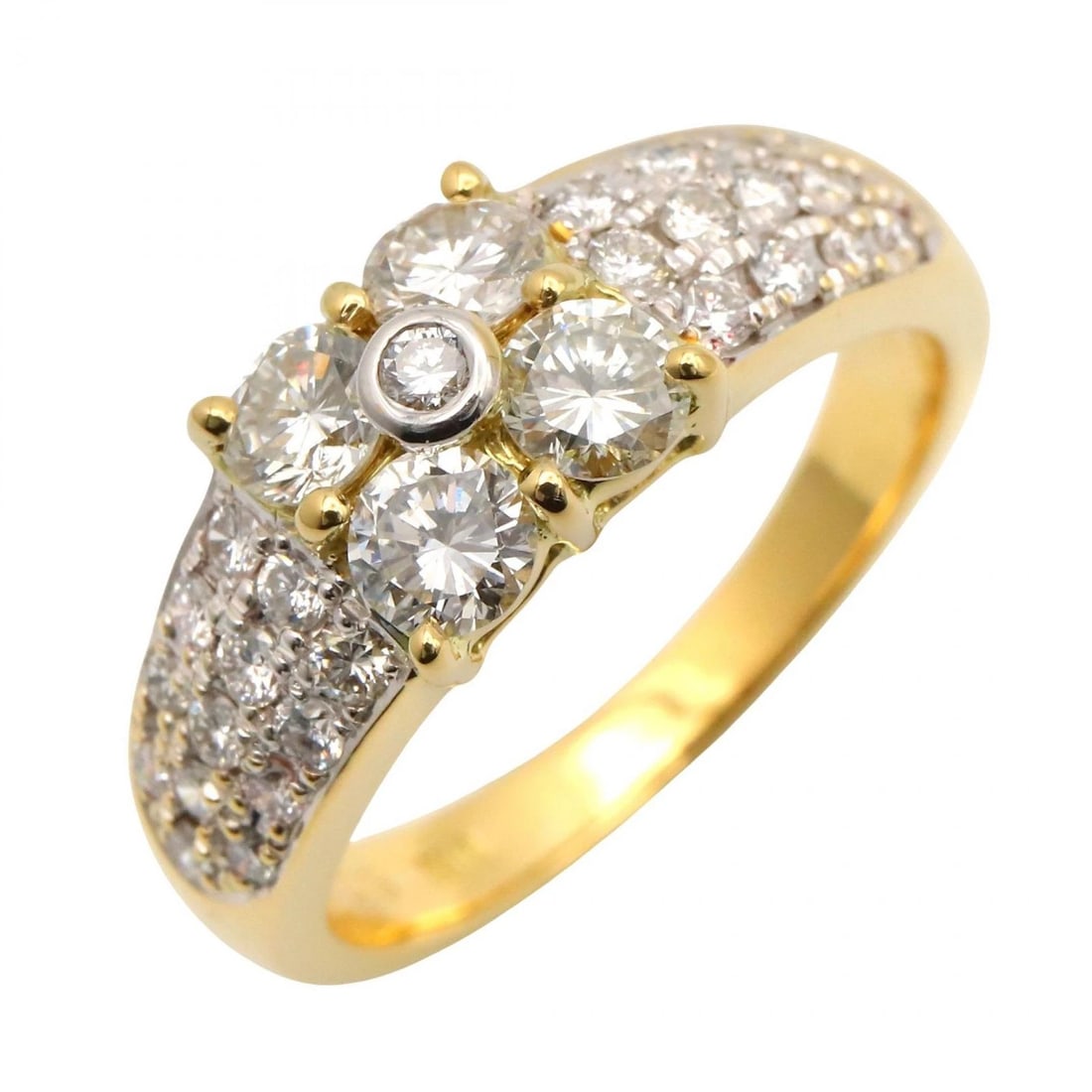 JEWELRY DIAMOND RING 18KYG YELLOW GOLD (1 of 3)